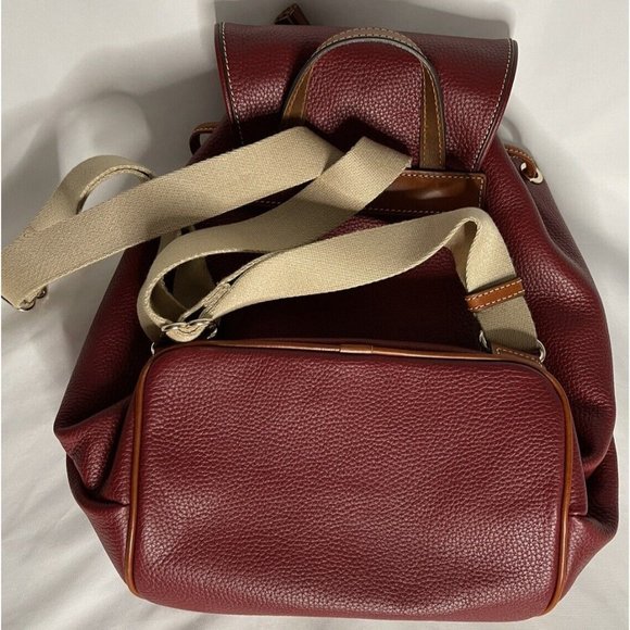 Dooney & Bourke Wine Red Color Pebble Grain Leather Large Murphy Backpack NWOT - Picture 14 of 15